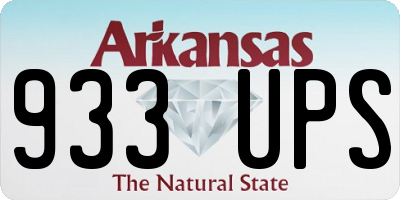 AR license plate 933UPS
