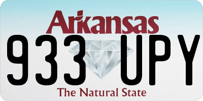 AR license plate 933UPY