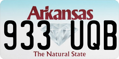 AR license plate 933UQB