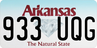 AR license plate 933UQG