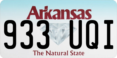 AR license plate 933UQI