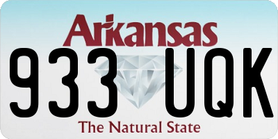 AR license plate 933UQK