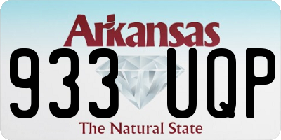 AR license plate 933UQP
