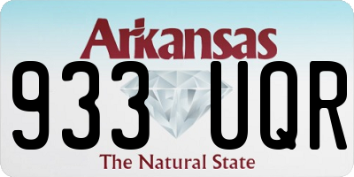 AR license plate 933UQR
