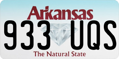 AR license plate 933UQS