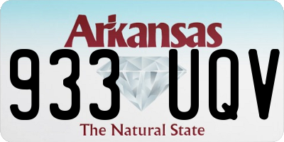 AR license plate 933UQV