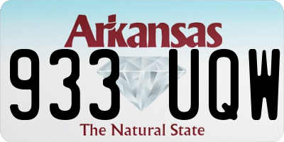 AR license plate 933UQW