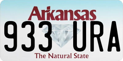 AR license plate 933URA