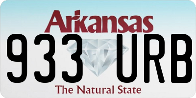 AR license plate 933URB