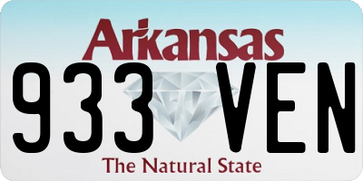 AR license plate 933VEN