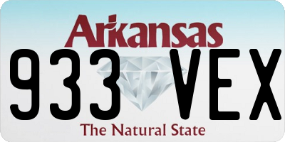 AR license plate 933VEX