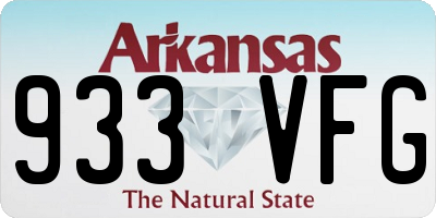 AR license plate 933VFG