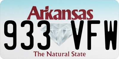 AR license plate 933VFW