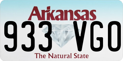 AR license plate 933VGO