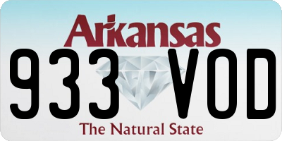 AR license plate 933VOD