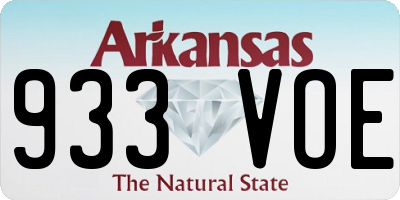 AR license plate 933VOE