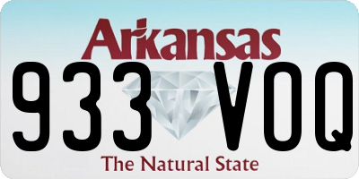 AR license plate 933VOQ