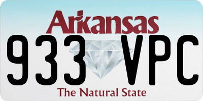 AR license plate 933VPC