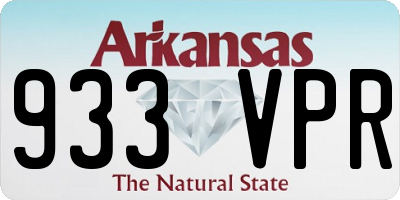AR license plate 933VPR