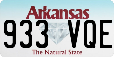 AR license plate 933VQE