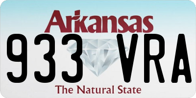 AR license plate 933VRA