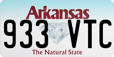 AR license plate 933VTC
