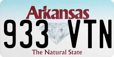 AR license plate 933VTN