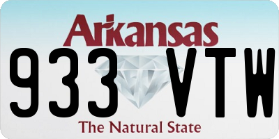 AR license plate 933VTW