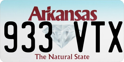 AR license plate 933VTX