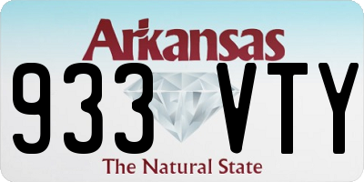 AR license plate 933VTY