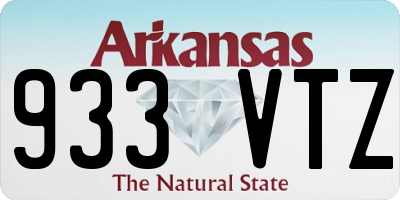 AR license plate 933VTZ