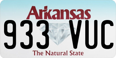 AR license plate 933VUC