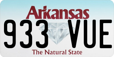 AR license plate 933VUE