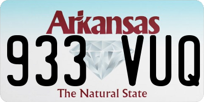 AR license plate 933VUQ