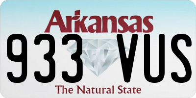 AR license plate 933VUS