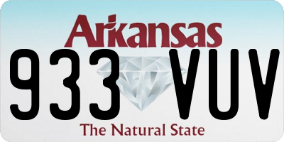 AR license plate 933VUV