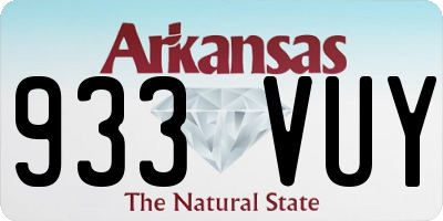 AR license plate 933VUY