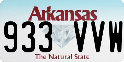 AR license plate 933VVW