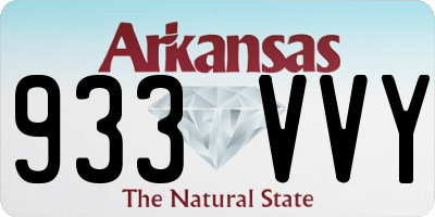 AR license plate 933VVY