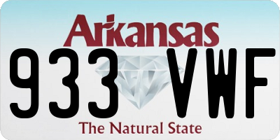 AR license plate 933VWF