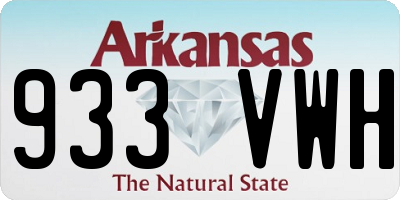 AR license plate 933VWH
