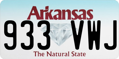 AR license plate 933VWJ