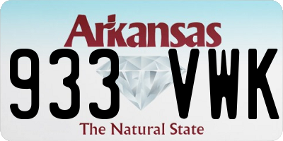 AR license plate 933VWK