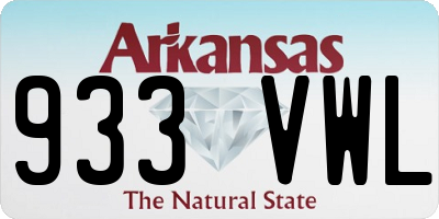 AR license plate 933VWL