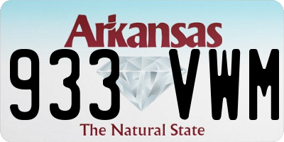 AR license plate 933VWM