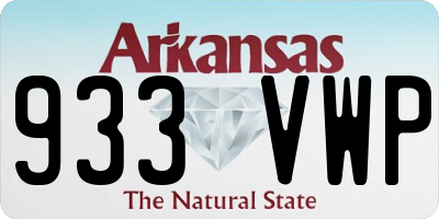 AR license plate 933VWP