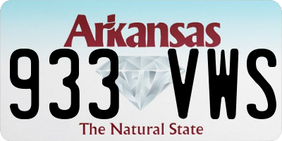 AR license plate 933VWS