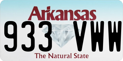 AR license plate 933VWW