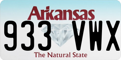 AR license plate 933VWX