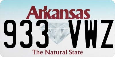 AR license plate 933VWZ